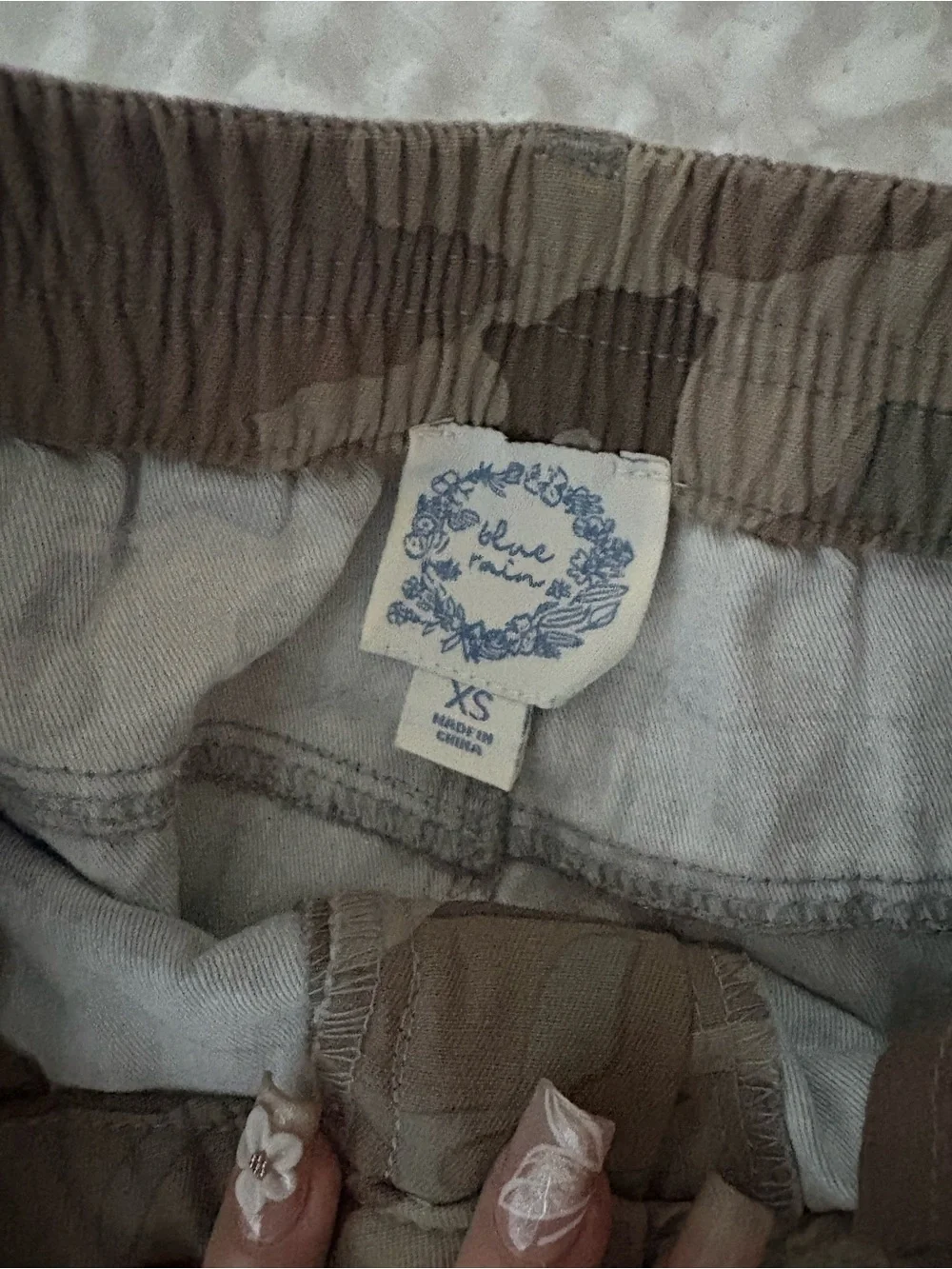 Blue Rain Camouflage Cargo Mini Skirt - Brown/Olive